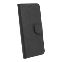 cofi1453® Buch Tasche "Fancy" kompatibel mit HUAWEI P SMART 2020 Handy Hülle Etui Brieftasche Schutzhülle mit Standfunktion, Kartenfach Schwarz