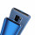 cofi1453® Smart View Spiegel Mirror Smart Cover Schale Etui kompatibel mit XIAOMI Schutzhülle Tasche Case Schutz Clear Blau Xiaomi Redmi Note 9 Pro Max