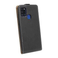 cofi1453® Flip Case kompatibel mit Samsung Galaxy A21S (A217F) Handy Tasche vertikal aufklappbar Schutzhülle Klapp Hülle Schwarz