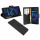 cofi1453® Buch Tasche "Fancy" kompatibel mit SAMSUNG GALAXY A21s (A217F) Handy Hülle Etui Brieftasche Schutzhülle mit Standfunktion, Kartenfach Schwarz