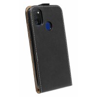 cofi1453® Flip Case kompatibel mit Samsung Galaxy M21 (M215F) Handy Tasche vertikal aufklappbar Schutzhülle Klapp Hülle Schwarz