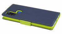 cofi1453® Buch Tasche "Fancy" kompatibel mit SAMSUNG GALAXY A21s (A217F) Handy Hülle Etui Brieftasche Schutzhülle mit Standfunktion, Kartenfach Blau-Grün