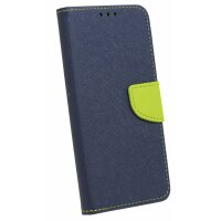 cofi1453® Buch Tasche "Fancy" kompatibel mit Huawei Y6P Handy Hülle Etui Brieftasche Schutzhülle mit Standfunktion, Kartenfach Blau-Grün