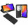 cofi1453® Buch Tasche "Fancy" kompatibel mit Huawei Y5P Handy Hülle Etui Brieftasche Schutzhülle mit Standfunktion, Kartenfach Schwarz