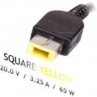 Akyga Ersatz-Netzteil für Lenovo Notebook / 20 V / 3.25 A / 65 W / Square Yellow