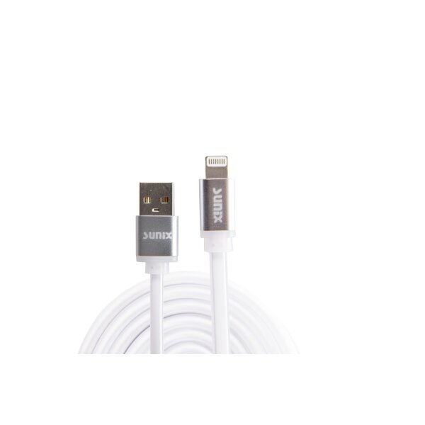 rgSunnix 1,2m Softtouch USB iOS Ladekabel Datenkabel Kabel Ladegerät in Weiß