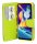 cofi1453® Buch Tasche "Fancy" kompatibel mit SAMSUNG GALAXY M11 (M115F) Handy Hülle Etui Brieftasche Schutzhülle mit Standfunktion, Kartenfach Blau-Grün