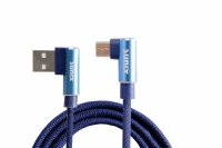 Sunix 2A Micro-USB Ladekabel 90 Grad Winkelstecker 3...