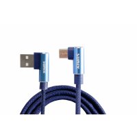 Sunix 2A Micro-USB Ladekabel 90 Grad Winkelstecker 3...