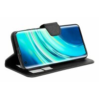 cofi1453® Buch Tasche "Fancy" kompatibel mit XIAOMI MI 10 Handy Hülle Etui Brieftasche Schutzhülle mit Standfunktion, Kartenfach Schwarz