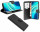 cofi1453® Buch Tasche "Fancy" kompatibel mit XIAOMI MI 10 Handy Hülle Etui Brieftasche Schutzhülle mit Standfunktion, Kartenfach Schwarz