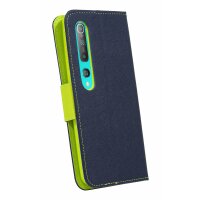 cofi1453® Buch Tasche "Fancy" kompatibel mit XIAOMI MI 10 Handy Hülle Etui Brieftasche Schutzhülle mit Standfunktion, Kartenfach Blau