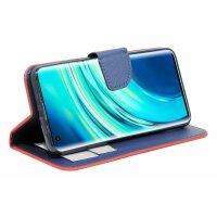 cofi1453® Buch Tasche "Fancy" kompatibel mit XIAOMI MI 10 Handy Hülle Etui Brieftasche Schutzhülle mit Standfunktion, Kartenfach Rot