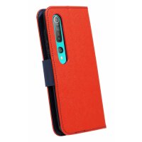 cofi1453® Buch Tasche "Fancy" kompatibel mit XIAOMI MI 10 Handy Hülle Etui Brieftasche Schutzhülle mit Standfunktion, Kartenfach Rot