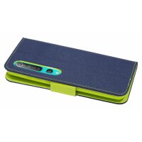 cofi1453® Buch Tasche "Fancy" kompatibel mit XIAOMI MI 10 PRO Handy Hülle Etui Brieftasche Schutzhülle mit Standfunktion, Kartenfach Blau