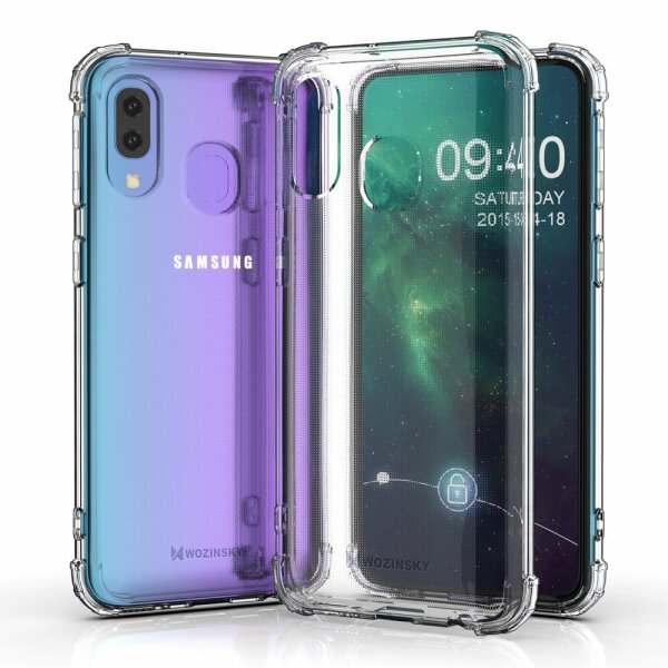 cofi1453® Panzerhülle Bumper Wozinsky SchutzHülle kompatibel mit Samsung Galaxy A20e (A202F) Silikon Hülle Zubehör Tasche Panzerschale Panzer in Transparent