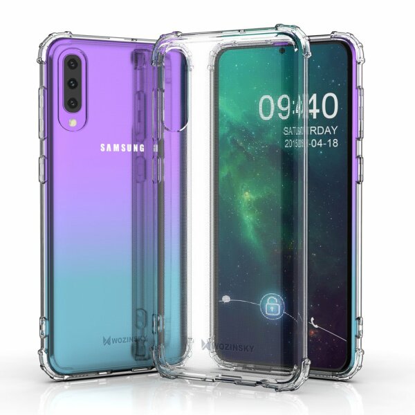 cofi1453® Panzerhülle Bumper Wozinsky SchutzHülle kompatibel mit Samsung Galaxy A50s (A507F) Silikon Hülle Zubehör Tasche Panzerschale Panzer in Transparent