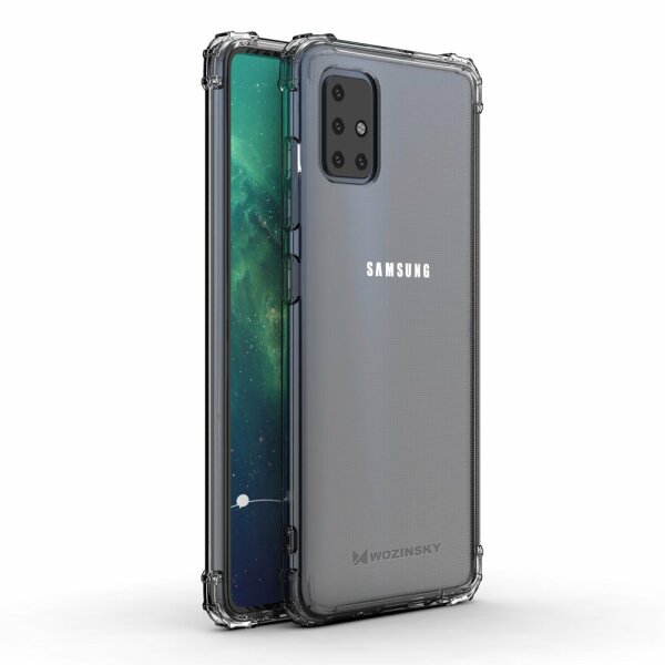 cofi1453® Panzerhülle Bumper Wozinsky SchutzHülle kompatibel mit Samsung Galaxy A51 (A515F) Silikon Hülle Zubehör Tasche Panzerschale Panzer in Transparent