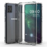 cofi1453® Panzerhülle Bumper Wozinsky SchutzHülle kompatibel mit Samsung Galaxy A51 (A515F) Silikon Hülle Zubehör Tasche Panzerschale Panzer in Transparent