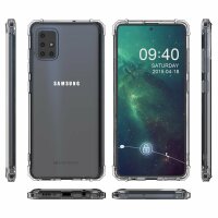 cofi1453® Panzerhülle Bumper Wozinsky SchutzHülle kompatibel mit Samsung Galaxy A51 (A515F) Silikon Hülle Zubehör Tasche Panzerschale Panzer in Transparent