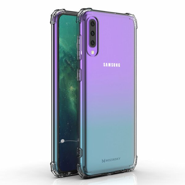 cofi1453® Panzerhülle Bumper Wozinsky Armor SchutzHülle kompatibel mit Samsung Galaxy A70 (A705F) Silikon Hülle Zubehör Tasche Panzerschale Panzer in Transparent