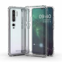 Panzerhülle Bumper Wozinksy Armor SchutzHülle kompatibel mit Xiaomi Mi Note 10 Pro Silikon Hülle Zubehör Tasche Panzerschale Panzer in Transparent