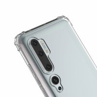 Panzerhülle Bumper Wozinksy Armor SchutzHülle kompatibel mit Xiaomi Mi Note 10 Pro Silikon Hülle Zubehör Tasche Panzerschale Panzer in Transparent