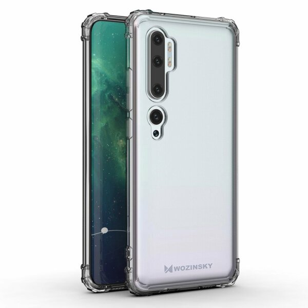 Panzerhülle Bumper Wozinksy Armor SchutzHülle kompatibel mit Xiaomi Mi Note 10 Pro Silikon Hülle Zubehör Tasche Panzerschale Panzer in Transparent