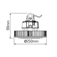 150W LED Hallenstrahler Neutralweiß 4000K Ø25cm 19500lm UFO High Bay Industriebeleuchtung,Hallenbeleuchtung, Werkstattstrahler Wasserdicht IP65