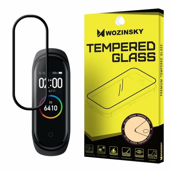 cofi1453® 5D Schutz Glas kompatibel mit XIAOMI MI BAND 5 Panzer Folie Vollständig Klebend und Abdeckung