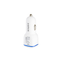 Sunix KFZ 2.4A Auto Ladegerät 2x USB Port Zigarettenanzünder Ladeadapter + 1.2M Lightning Ladekabel kompatibel mit Smartphones weiß