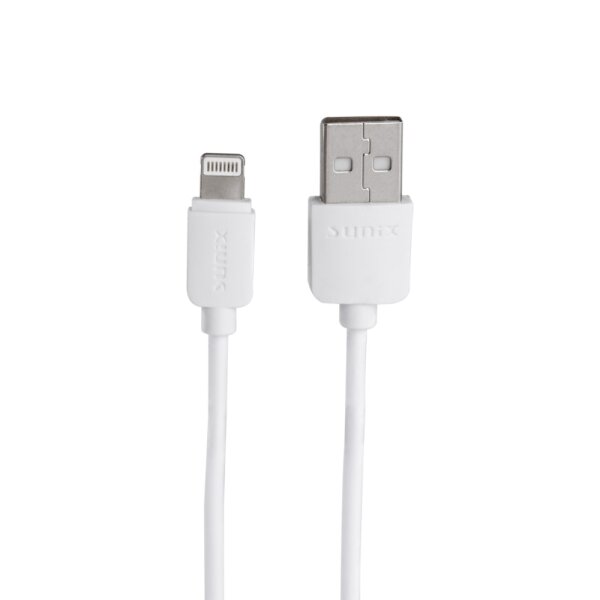 Sunix 2.1A Schnell Ladegerät Netzteil Dual Port 2x USB Reiseladegerät + 1.2M Lightning Ladekabel Datenkabel Kabel weiß