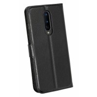 cofi1453® Buch Tasche "Fancy" kompatibel mit OnePlus 8 Handy Hülle Etui Brieftasche Schutzhülle mit Standfunktion, Kartenfach Schwarz