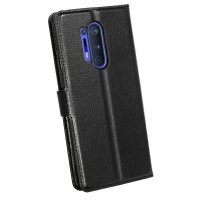 cofi1453® Buch Tasche "Fancy" kompatibel mit OnePlus 8 Pro Handy Hülle Etui Brieftasche Schutzhülle mit Standfunktion, Kartenfach Schwarz