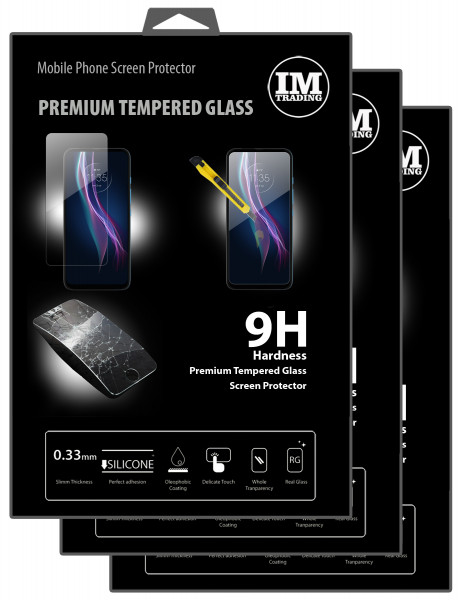 cofi1453 3X Panzer Schutz Glas 9H Tempered Glass Display Schutz Folie Display Glas Screen Protector kompatibel mit Motorola One Fusion Plus