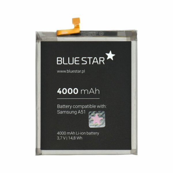 Bluestar Akku Ersatz kompatibel mit SAMSUNG GALAXY A51 (A515F) 4000mAh Li-lon Austausch Batterie Accu EB-BA515ABY