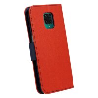 cofi1453® Buch Tasche "Fancy" kompatibel mit XIAOMI REDMI NOTE 9 PRO Handy Hülle Etui Brieftasche Schutzhülle mit Standfunktion, Kartenfach Rot