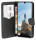 cofi1453® Buch Tasche "Fancy" kompatibel mit SAMSUNG GALAXY M21 (M215F) Handy Hülle Etui Brieftasche Schutzhülle mit Standfunktion, Kartenfach Schwarz