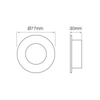 LED Line® Einbaustrahler GU10 Einbaurahmen Ø65mm Bohrloch Aluminium inkl. GU5.3 Fassung 12V für LED Leuchtmittel 50mm LED Lampen G4 MR11 MR16, Satin, Rund