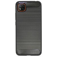 cofi1453® Silikon Hülle Carbon kompatibel mit XIAOMI REDMI 9C Case TPU Soft Handyhülle Cover Schutzhülle Schwarz