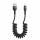 Mcdodo Omega 2A USB-Kabel, einziehbares Kabel, Datensynchronisation, Ladekabel, Spiralkabel, Kfz-Ladekabel, kompatibel mit Smartphone 11 Pro Max , XS, X XR 8, 7-dehnbar bis 1,8 m Schwarz