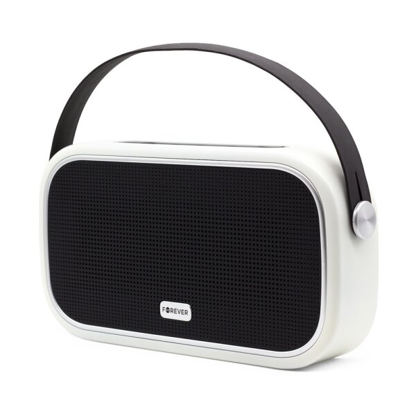 Forever UNIQ Wireless Bluetooth Lautsprecher Portable Wireless Speaker BS-660 kompatibel mit Smartphone & Tablet Weiß