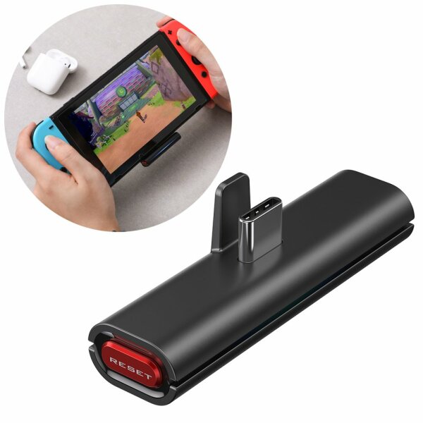 Baseus GAMO BA05 Wireless Bluetooth Adapter Empfänger Spielkonsole USB Typ C Bluetooth-Sender kompatibel mit Nintendo Switch schwarz