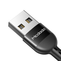 Mcdodo Omega 2A Typ C USB-Kabel, einziehbares Kabel, Datensynchronisation, Ladekabel, Spiralkabel, Kfz-Ladekabel, kompatibel mit Smartphone bis 1,8 m USB-C Schwarz