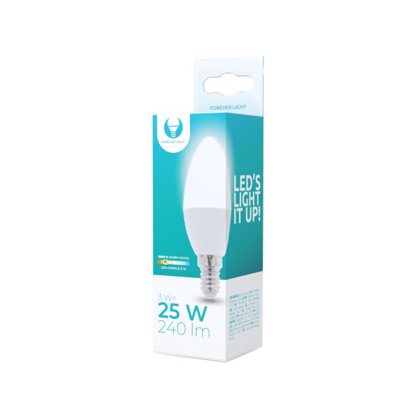 Forever Light LED E14 3W C37 Warmweiß Neutralweiß