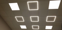 LED Rahmenbeleuchtung Panel 40W 59,5 x 59,5 cm Rahmen Beleuchtet Warmweiß 2700K 3400lm Ultraslim (11mm ) inkl. Trafo [Energieklasse A+] ( Nur Rahmen )