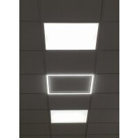 LED Rahmenbeleuchtung Panel 40W 59,5 x 59,5 cm Rahmen Beleuchtet Warmweiß 2700K 3400lm Ultraslim (11mm ) inkl. Trafo [Energieklasse A+] ( Nur Rahmen )