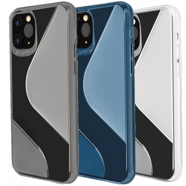 cofi1453® S-Line Hülle Bumper kompatibel mit iPhone SE 2020 Silikonhülle Stoßfest Handyhülle TPU Case Cover in