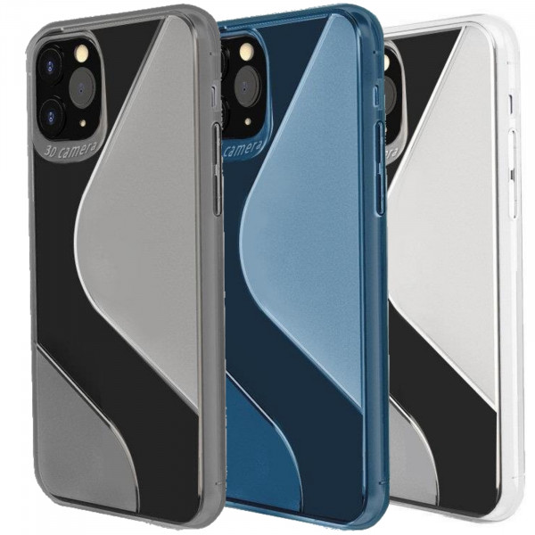 cofi1453® S-Line Hülle Bumper kompatibel mit iPhone 7 Silikonhülle Stoßfest Handyhülle TPU Case Cover in