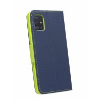 cofi1453® Buch Tasche "Fancy" kompatibel mit SAMSUNG GALAXY A71 5G (A716F) Handy Hülle Etui Brieftasche Schutzhülle mit Standfunktion, Kartenfach in Blau-Grün